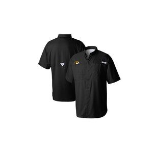 Mizzou Men's L Omni-Shade Button Down Shirt - Tigers Logo, UPF 50+, Golf Ready!